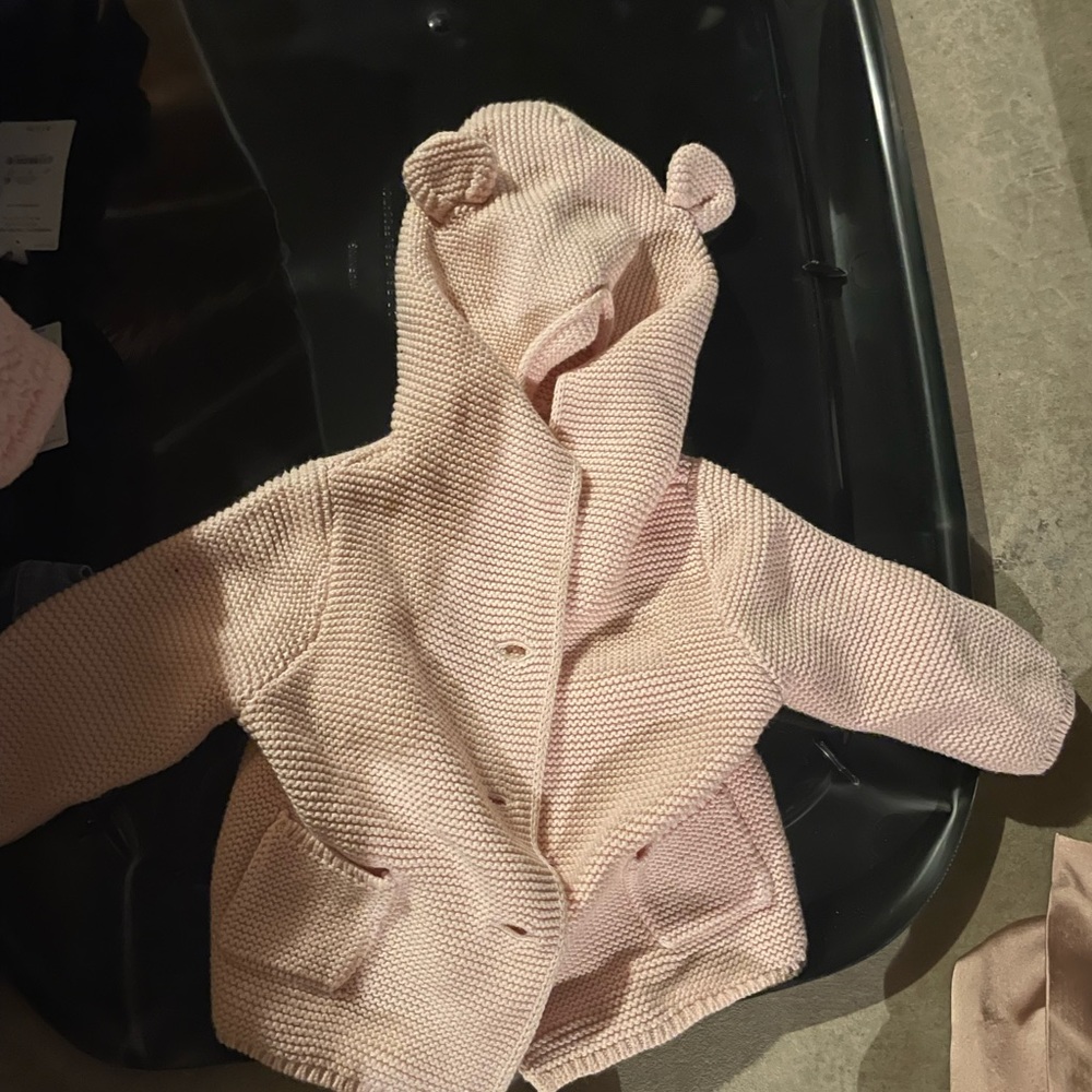 Gap pink jacket with baby ears. Size 3-6 months